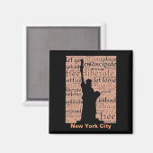 New Yorker Freiheitsstatue Magnet (Vorderseite/Rückseite)