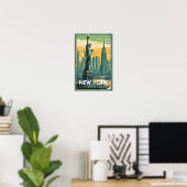 New Yorker Freiheitsstatue Nostalgic Poster (Heimbüro)