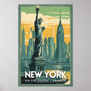 New Yorker Freiheitsstatue Nostalgic Poster