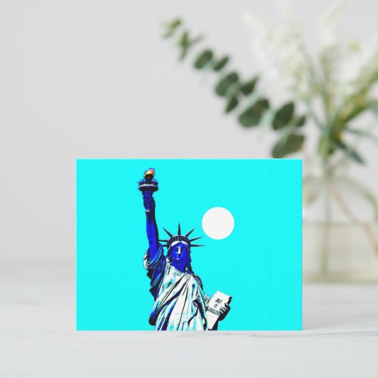 New Yorker Freiheitsstatue Pop Art Postkarte (Stehend Vorderseite)