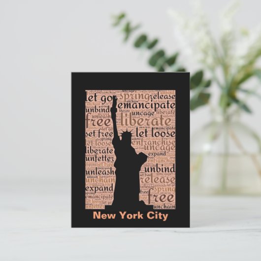 New Yorker Freiheitsstatue Postkarte (Stehend Vorderseite)