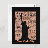 New Yorker Freiheitsstatue Postkarte (Vorne/Hinten)