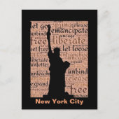 New Yorker Freiheitsstatue Postkarte (Vorderseite)