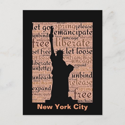 New Yorker Freiheitsstatue Postkarte (Vorderseite)