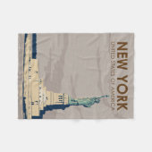 New Yorker Freiheitsstatue Retro Fleecedecke (Vorderseite (Horizontal))