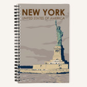 New Yorker Freiheitsstatue Retro Notizblock (Vorderseite)