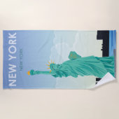 New Yorker Freiheitsstatue Strandtuch (Vorderseite)