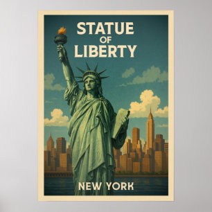 New Yorker Freiheitsstatue V01 Poster