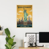 New Yorker Freiheitsstatue V02 Poster (Heimbüro)