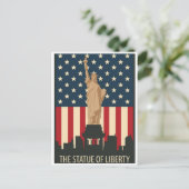 New Yorker Freiheitsstatue Vintag Postkarte (Stehend Vorderseite)