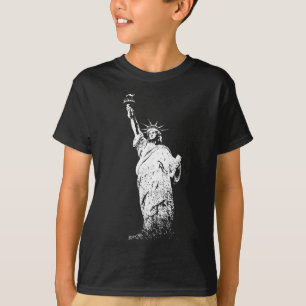 New Yorker Freiheitsstatue Vintag US Skyline I T-Shirt