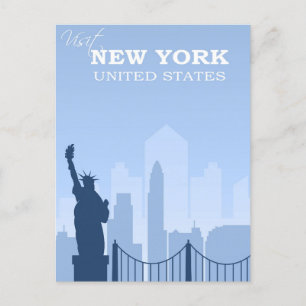 New Yorker Freiheitsstatue Vintage Postkarte
