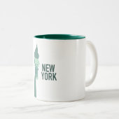 New Yorker Freiheitsstatue Zweifarbige Tasse (VorderseiteRechts)