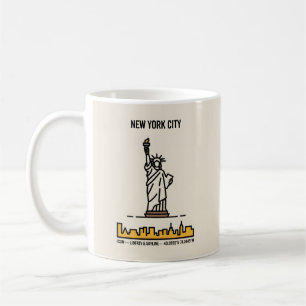New Yorker Freiheitsstraßen Minimalistisch Kaffeetasse