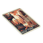 New Yorker Gebäude Vintager Balkon Magnet (Rechte Seite)