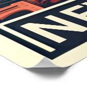 New Yorker Gebäude Vintager Balkon Poster (Ecke)