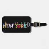 New Yorker Gepäckmarke Gepäckanhänger (Vorderseite horizontal)