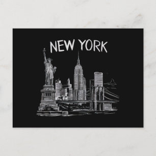 New Yorker Geschenke für Männer Frauen NY Stadt Vi Feiertagspostkarte