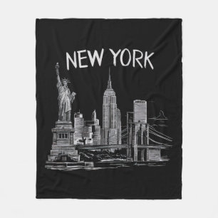 New Yorker Geschenke für Männer Frauen NY Stadt Vi Fleecedecke