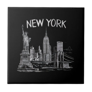 New Yorker Geschenke für Männer Frauen NY Stadt Vi Fliese