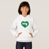 New Yorker Grünes Herz - I Liebe Hoodie (Vorne ganz)