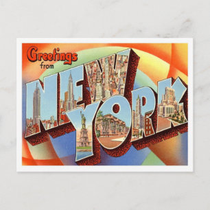 New Yorker Grußworte von US-Staaten Postkarte