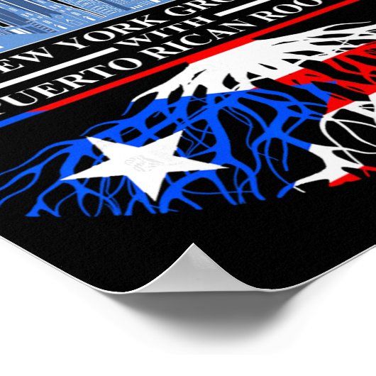 New Yorker Half Puerto Rican New York City Puerto Poster (Ecke)