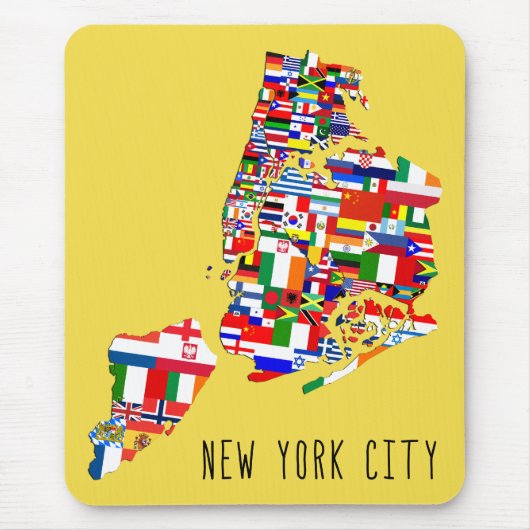 New Yorker Herkunft Nachbarschaft Flaggen Mousemat Mousepad (Vorne)