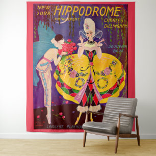 New Yorker Hippodrome-Programm der 1920er-Jahre mi Wandteppich