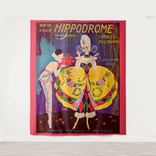New Yorker Hippodrome-Programm der 1920er-Jahre mi Wandteppich (Vorderseite)