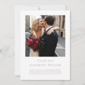 New Yorker Hochzeit in Urlaubsort Foto Dankeskarte (Vorderseite)