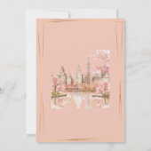 New Yorker Hochzeit in Urlaubsort Foto Dankeskarte (Rückseite)