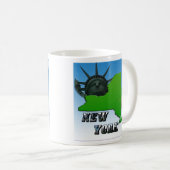 New Yorker Karte, Freiheitsstatue, Denkmal Kaffeetasse (VorderseiteRechts)