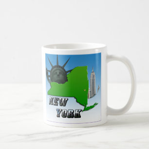 New Yorker Karte, Freiheitsstatue, Denkmal Kaffeetasse