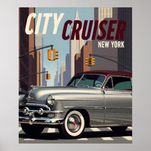 New Yorker Klassiker Amerikanischer Wagen Poster