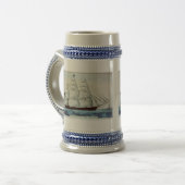 New Yorker Klipper - Ives Stein Bierglas (Vorderseite Links)