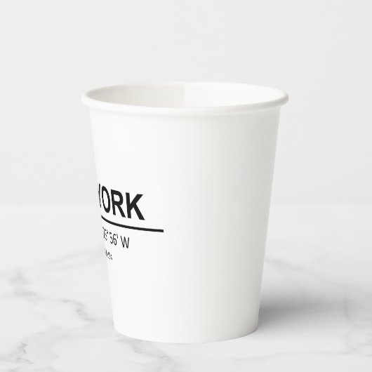 New Yorker Koordinaten - New Yorker Koordinaten Pappbecher (Links)