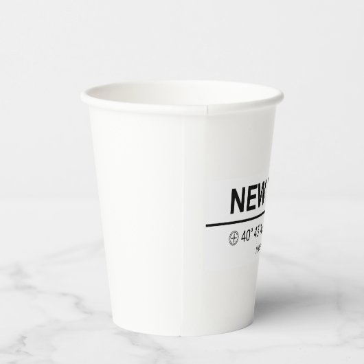 New Yorker Koordinaten - New Yorker Koordinaten Pappbecher (Rechts)