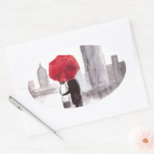 New Yorker Liebe Ovaler Aufkleber (Umschlag)