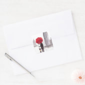 New Yorker Liebe Quadratischer Aufkleber (Umschlag)