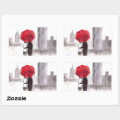 New Yorker Liebe Rechteckiger Aufkleber (Blatt)