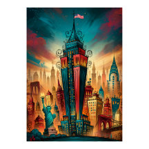 New Yorker Manhattan-Launenhaftes Stadtbild