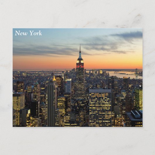 New Yorker Morgendämmerung Postkarte (Vorderseite)