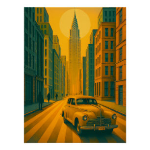 New Yorker Morgenplakat Poster