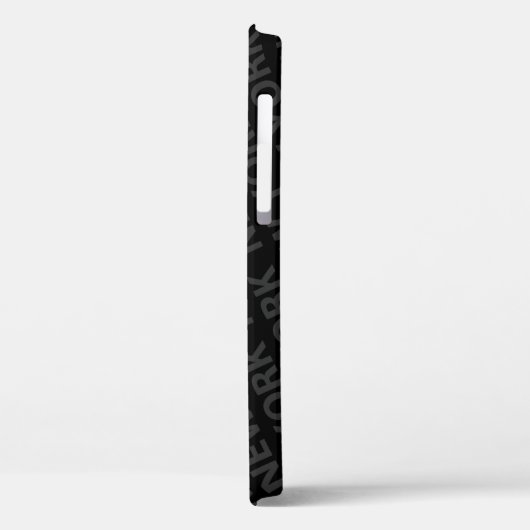 New Yorker Muster Dunkelgrau Case-Mate iPhone Case (Rückseite / Links)