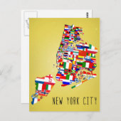New Yorker Nachbarschaftsflaggen Postkarten (Vorne/Hinten)