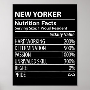 New Yorker Nährwertangaben Lustig New York Pride Poster