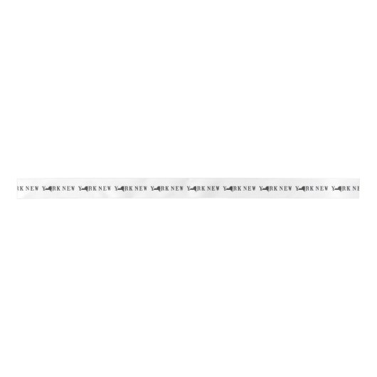 New Yorker Name mit Staat Shaped Letter Satinband (Vorderseite)