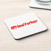 "#New Yorker " Niedliches Design. Jetzt kaufen Getränkeuntersetzer (Linke Seite)