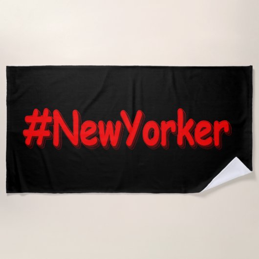 "#New Yorker " Niedliches Design. Jetzt kaufen Strandtuch (Vorderseite)